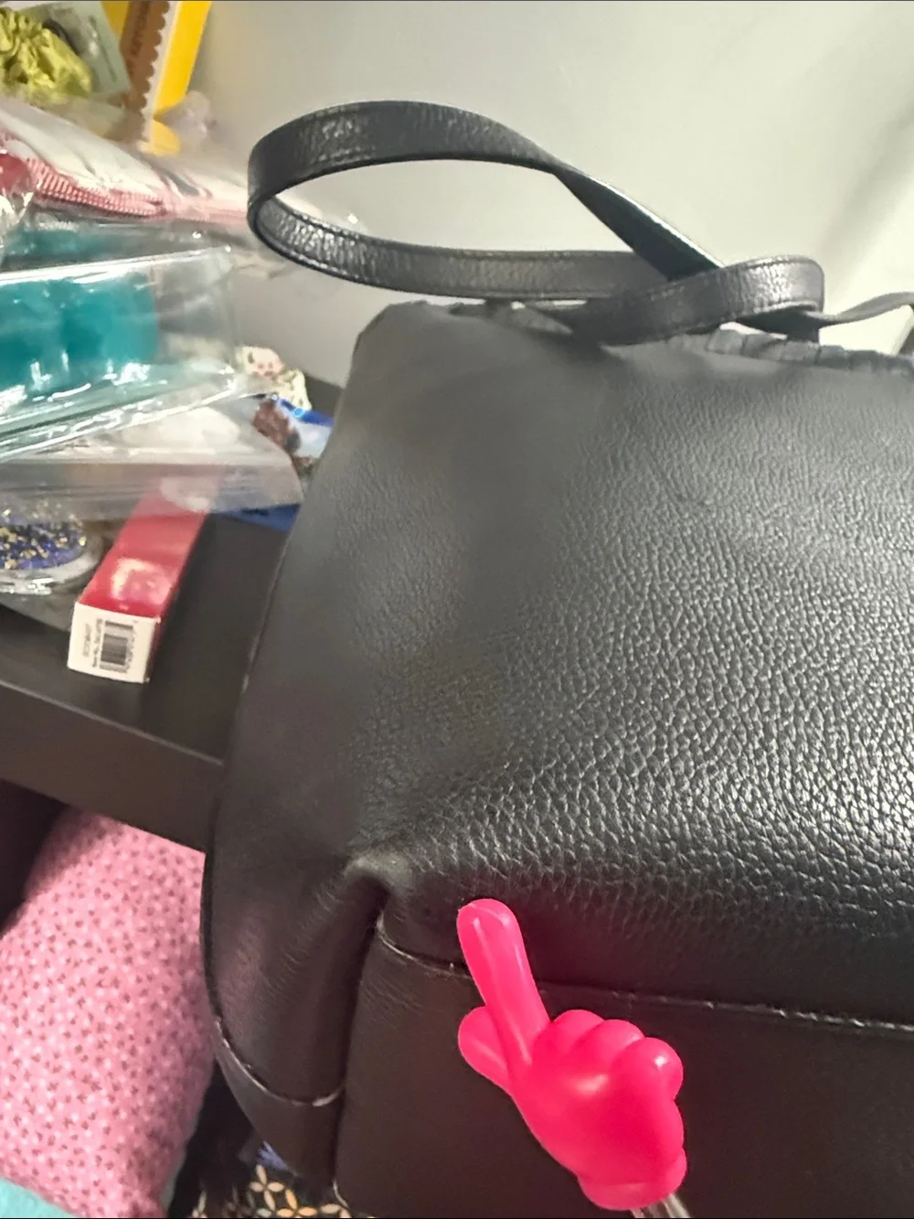 kate spade On Purpose Black Leather Tote with Tassel Accents
